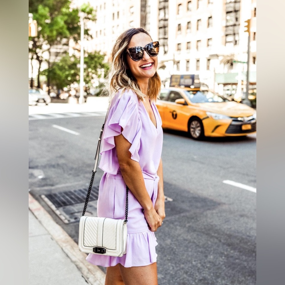 Rebecca Minkoff Chevron Quilted Small Love Crossbody Bag — Blush pink
